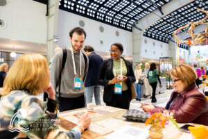 People networking smiling