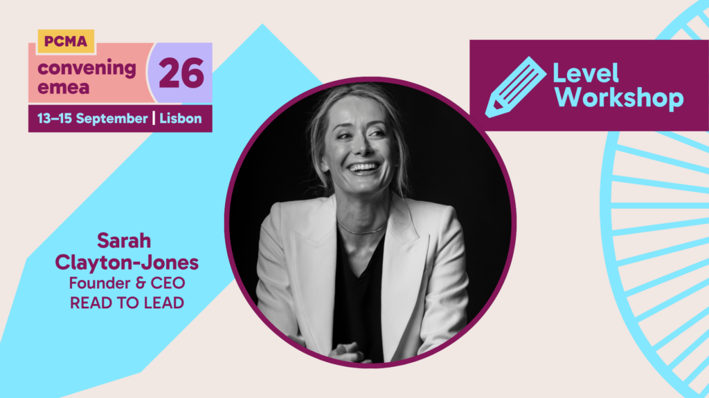 Graphic of Convening EMEA speaker Sarah Clayton-Jones